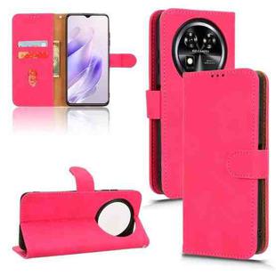 For Oukitel C37 Skin Feel Magnetic Flip Leather Phone Case(Rose Red)