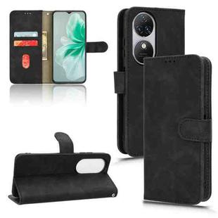 For Oukitel C38 Skin Feel Magnetic Flip Leather Phone Case(Black)