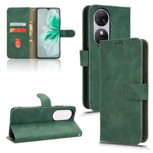 For Oukitel C38 Skin Feel Magnetic Flip Leather Phone Case(Green)