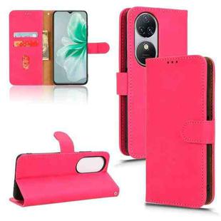 For Oukitel C38 Skin Feel Magnetic Flip Leather Phone Case(Rose Red)