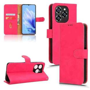 For Oukitel C50 Skin Feel Magnetic Flip Leather Phone Case(Rose Red)