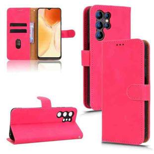 For Oukitel C1 Skin Feel Magnetic Flip Leather Phone Case(Rose Red)