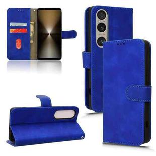 For Sony Xperia 1 VI 2024 Skin Feel Magnetic Flip Leather Phone Case(Blue)