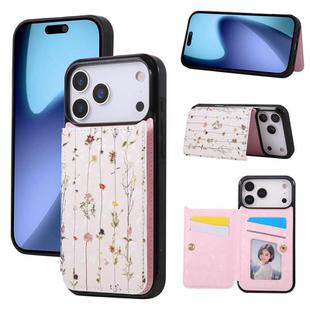 For iPhone 17 Pro Max Printed Double Buckle RFID Anti-theft Phone Case(Dried Flower World)