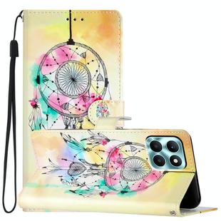 For Honor X6A Colored Drawing Leather Phone Case(Dream Catcher)