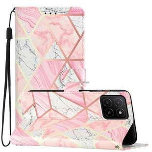 For Honor X5b 4G Colored Drawing Leather Phone Case(Pink Marble)