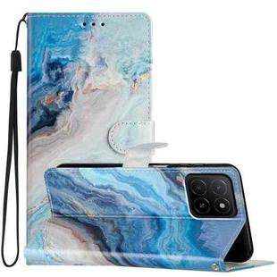 For Honor X5b 4G Colored Drawing Leather Phone Case(Blue Marble)