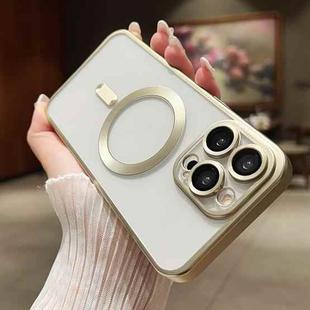 For iPhone 16 Pro MagSafe Magnetic Frosted TPU Phone Case(Gold)