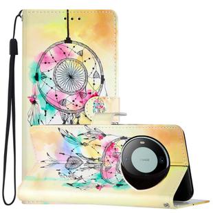 For Huawei Mate 60 Pro Colored Drawing Leather Phone Case(Dream Catcher)