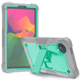 For Xiaomi Redmi Pad SE 8.7 Shockproof Silicone Hybrid PC Tablet Case with Holder(Mint Green + Grey)