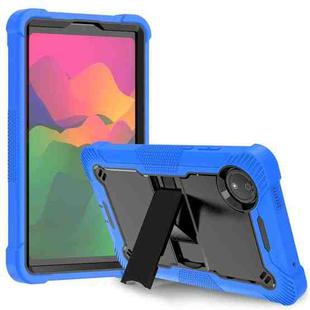 For Xiaomi Redmi Pad SE 8.7 Shockproof Silicone Hybrid PC Tablet Case with Holder(Black + Dark Blue)