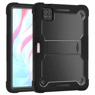 For Xiaomi Pad 7 / 7 Pro Shockproof Silicone Hybrid PC Tablet Case with Holder(Black)