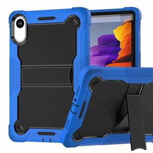 For Xiaomi Redmi Pad 2 Shockproof Silicone Hybrid PC Tablet Case with Holder(Black + Dark Blue)