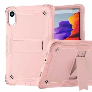 For Xiaomi Redmi Pad 2 Shockproof Silicone Hybrid PC Tablet Case with Holder(Rose Gold)