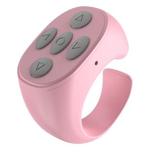 JX-05 5-button Bluetooth Remote Control Cellphone Smart Ring Remote Control(Pink)