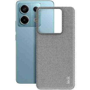 For Xiaomi Redmi Note 13 Pro 5G imak Ruiyi Series Cloth Texture PU + PC Phone Case(Light Grey)