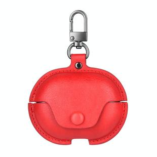 For Huawei FreeBuds Pro 3 Business Leather Earphone Protective Case with Hook(Red)