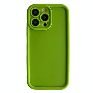 For iPhone 14 Pro Max Fine Hole Shockproof Frame Frosted TPU Phone Case(Green)