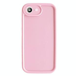 For iPhone SE 2022 / 2020 / 8 / 7 Fine Hole Shockproof Frame Frosted TPU Phone Case(Pink)