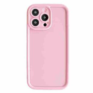 For iPhone 12 Pro Max Fine Hole Shockproof Frame Frosted TPU Phone Case(Pink)