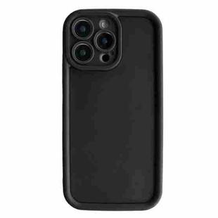 For iPhone 12 Pro Fine Hole Shockproof Frame Frosted TPU Phone Case(Black)