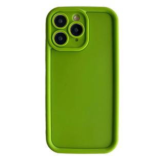 For iPhone 11 Pro Max Fine Hole Shockproof Frame Frosted TPU Phone Case(Green)