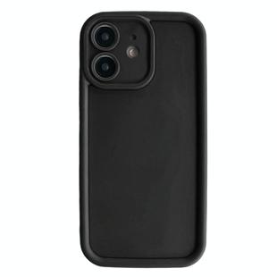 For iPhone 11 Fine Hole Shockproof Frame Frosted TPU Phone Case(Black)