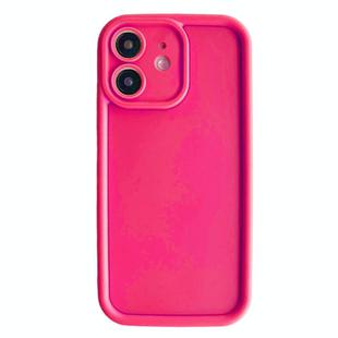 For iPhone 11 Fine Hole Shockproof Frame Frosted TPU Phone Case(Rose Red)