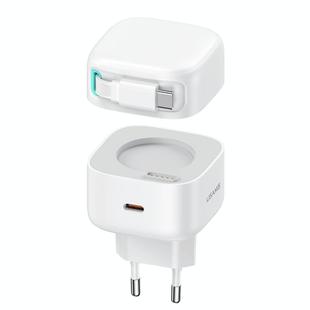 USAMS US-CC202 SMF Series PD35W Dual Type-C Port GaN Fast Charger, EU Plug(White)