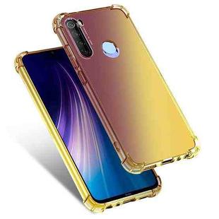For Xiaomi Redmi Note 8 Four-Corner Airbag Shockproof Gradient Color TPU Protective Case(Black Gold)