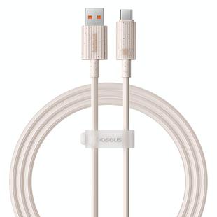 Baseus USB to USB-C / Type-C 100W Fast Charging Data Cable, Cable Length:1m(Pink)