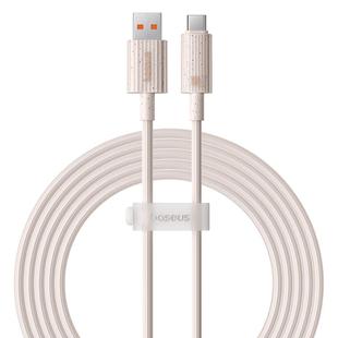 Baseus USB to USB-C / Type-C 100W Fast Charging Data Cable, Cable Length:2m(Pink)
