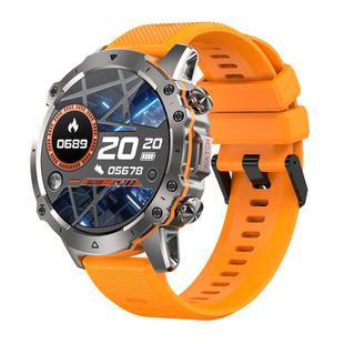 AK56 IP67 BT5.1 1.43inch Smart Watch Support Voice Call / Health Monitoring, Style:Silicone Strap(Orange)