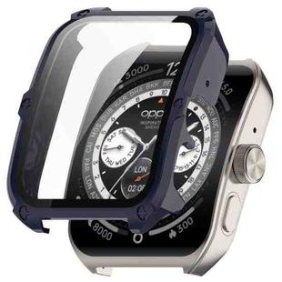 For OPPO Watch 4 Pro PC + Tempered Film Integrated Watch Protective Case(Ink Blue)