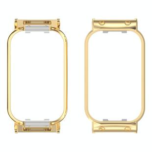 For Xiaomi Smart Band 8 Active / Redmi Band 2 Metal Frame Watch Protective Case(Gold)