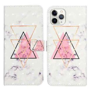 For iPhone 12 Pro Max Oil Embossed 3D Drawing Leather Phone Case(Triangular Marble)