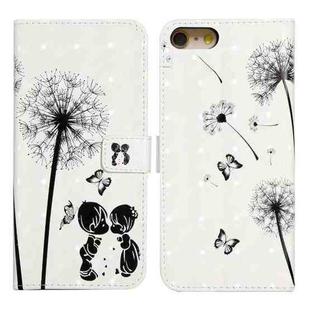 For iPhone 7 / 8 / SE 2022 Oil Embossed 3D Drawing Leather Phone Case(Couple Dandelion)