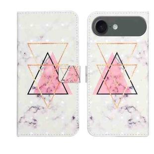 For iPhone 17 Air Oil Embossed 3D Drawing Leather Phone Case(Triangular Marble)