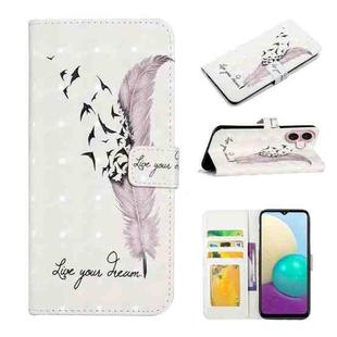 For iPhone 17 Oil Embossed 3D Drawing Leather Phone Case(Feather)