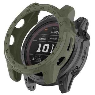 For Garmin Tactix 7 Amoled Armor Hollow TPU Watch Protective Case(Green)