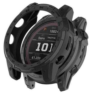 For Garmin Tactix 7 Amoled Armor Hollow TPU Watch Protective Case(Black)