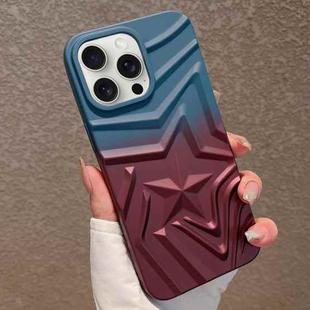 For iPhone 15 Pro Max Gradient Star TPU Phone Case(Blue Red)