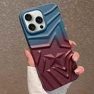 For iPhone 15 Pro Gradient Star TPU Phone Case(Blue Red)