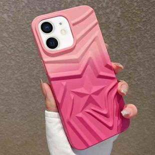 For iPhone 11 Gradient Star TPU Phone Case(Rose Pink)