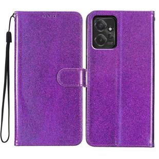 For Motorola Moto G Power 5G Glitter Powder Flip Leather Phone Case(Purple)