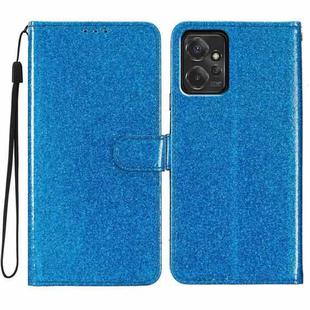 For Motorola Moto G Power 5G Glitter Powder Flip Leather Phone Case(Blue)