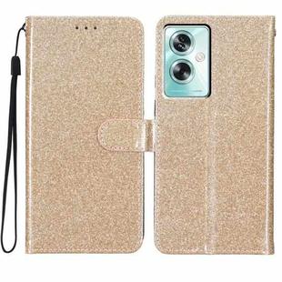 For OPPO A79 5G / A2 5G Glitter Powder Flip Leather Phone Case(Gold)