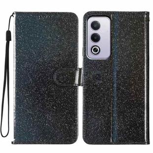 For OPPO A3 Pro Glitter Powder Flip Leather Phone Case(Black)