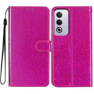 For OPPO A3 Pro Glitter Powder Flip Leather Phone Case(Rose Red)