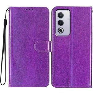 For OPPO A3 Pro Glitter Powder Flip Leather Phone Case(Purple)